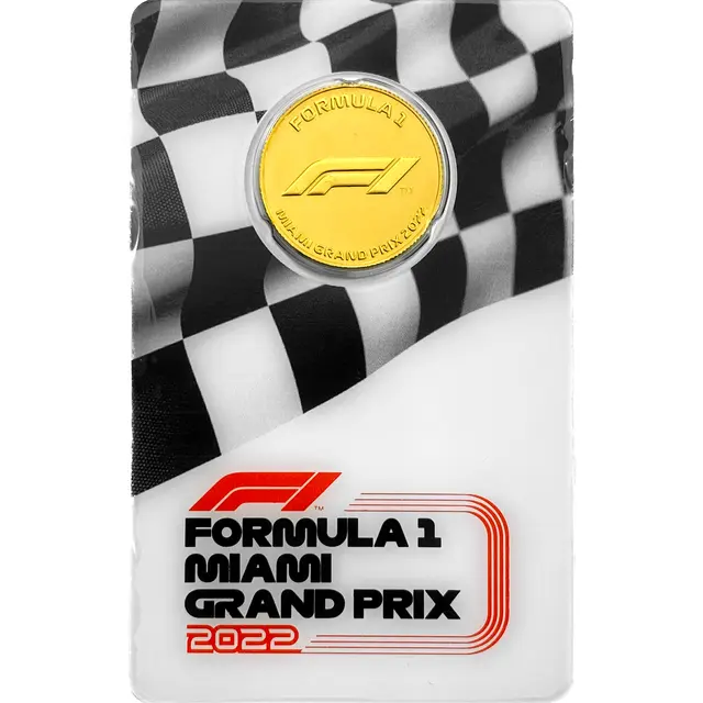 2022 Formula 1 Miami Grand Prix 1/4 Oz Commemorative Gold Coin