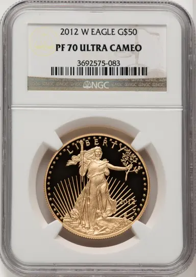 2012-W $50 One-Ounce Gold Eagle PR, DC Brown Label