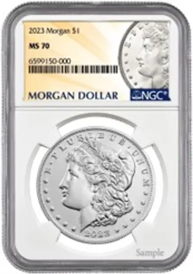 2023 Morgan & 2023 Peace Dollars NGC MS70 , 1923 Peace GEM – 3 Coin Set