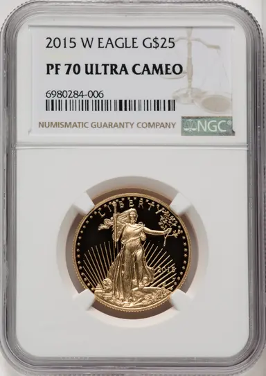 2015-W $25 Half-Ounce Gold Eagle, DC Brown Label