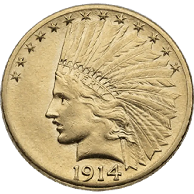 $10 U.s. Gold Indian Xf