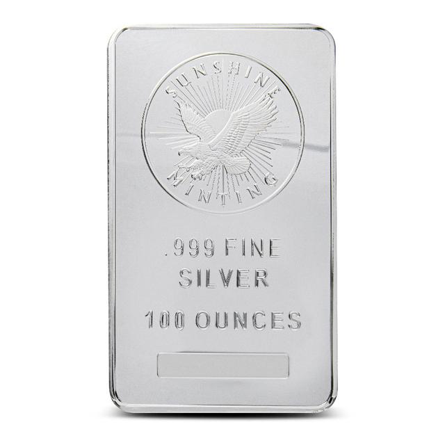 100 oz Sunshine Mint Silver Bar
