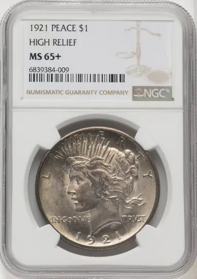 1921 S$1 Peace, MS NGC Plus